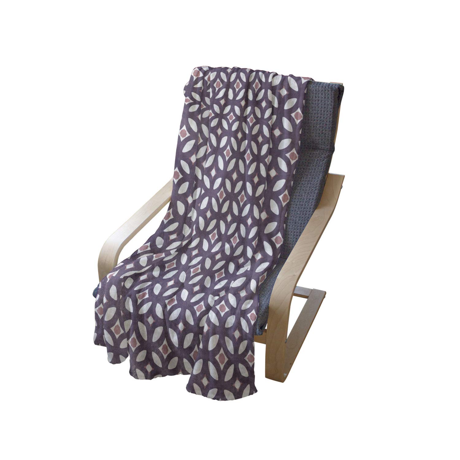 Ambesonne Abstract Floral Throw Blanket - Soft Fleece Accent Blanket for Couch, Sofa & Bed - 50