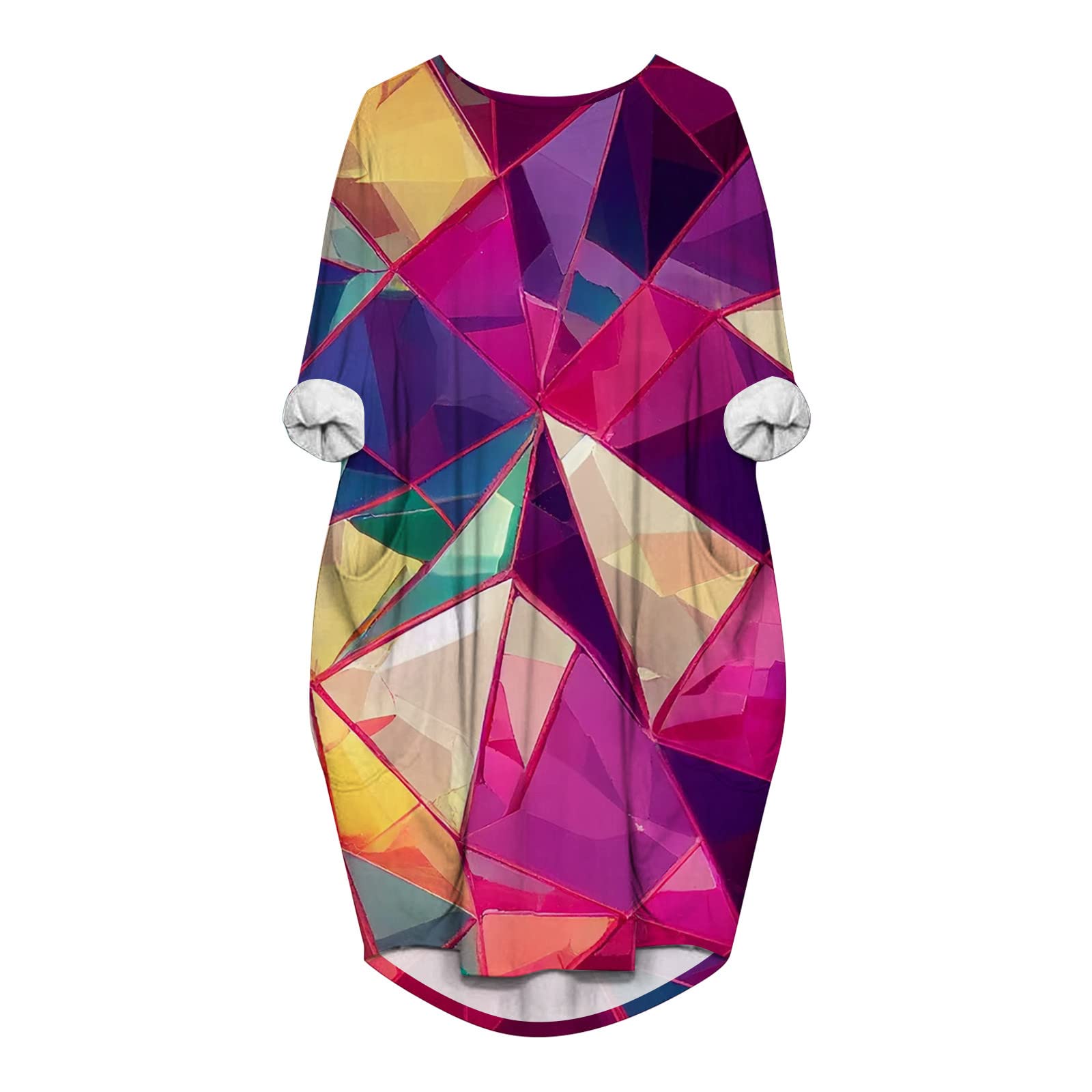 2023 Plus Size Summer Dresses for Women - Casual Midi T-Shirt Dresses with Pockets, Short Sleeve & Belly Control | Perfect for Beach Vacations, Date Nights & Summer Outings