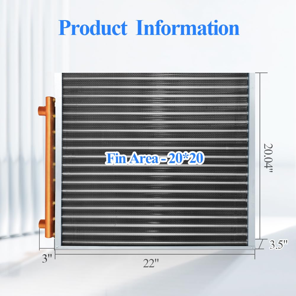 20x20 Water to Air Heat Exchanger with 1