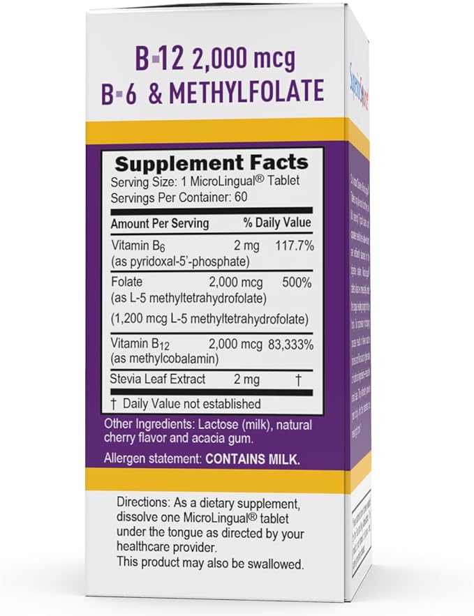 Premium Activated B12 Supplement 2mg - Supports Energy, Metabolism & Nerve Health - Ideal for Vegan, Vegetarian & Active Lifestyles