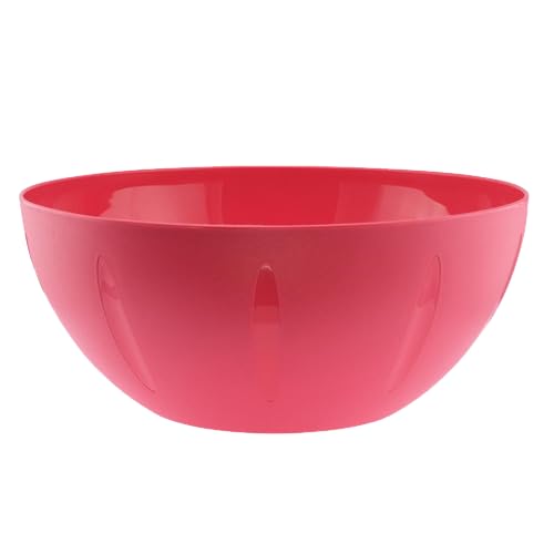 YBM HOME 8-Inch Plastic Mixing Bowl Set - Microwave Safe Serving Bowl for Cereal, Snacks, Popcorn, Salad & Fruits - Perfect for Meal Prep, Kitchen Storage & Everyday Use (Hot Pink)