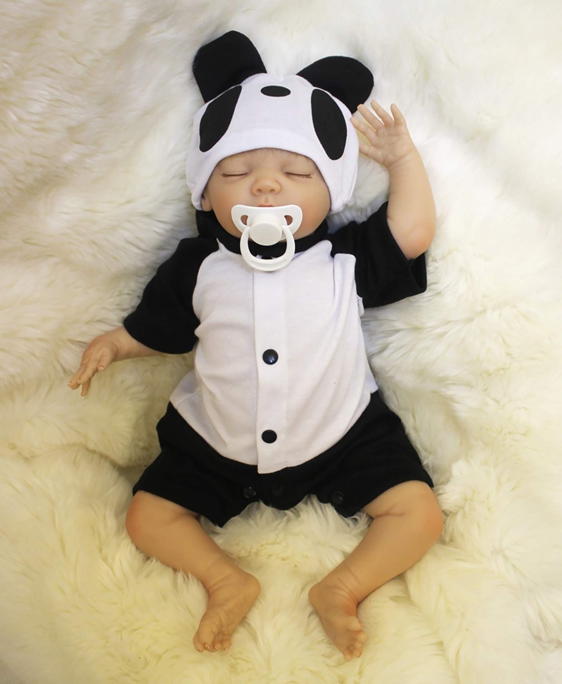 ZIYIUI 20 Inch Realistic Reborn Baby Doll - Soft Silicone Vinyl Toy for Christmas Gifts & Nursery Decor