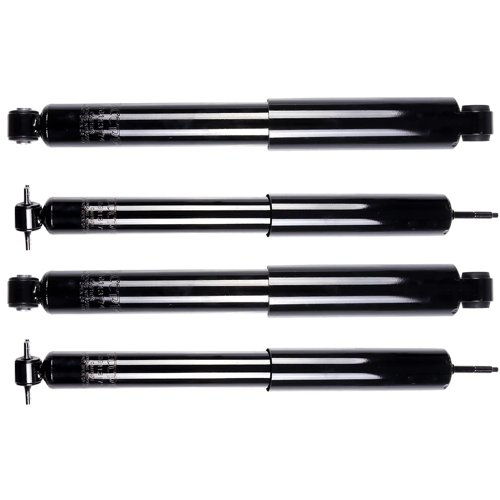 LSAILON 4pcs Front & Rear Shock Absorbers for 1987-1995 Jeep Wrangler - Replacement for 344088 & 344092 - Off-Road & Daily Driving Suspension Upgrade