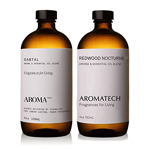 Premium Santal & Redwood Nocturne Essential Oil for Diffusers - 120ml Aromatherapy Oil for Relaxation, Meditation & Home Spa