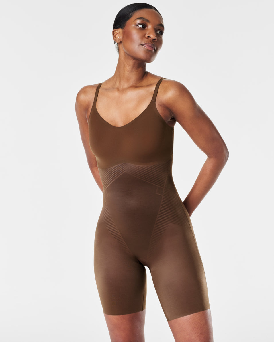 SPANX Shapewear Invisible Mid Thigh Bodysuit for Women - Seamless Slimming Shapewear for Everyday Wear & Special Occasions