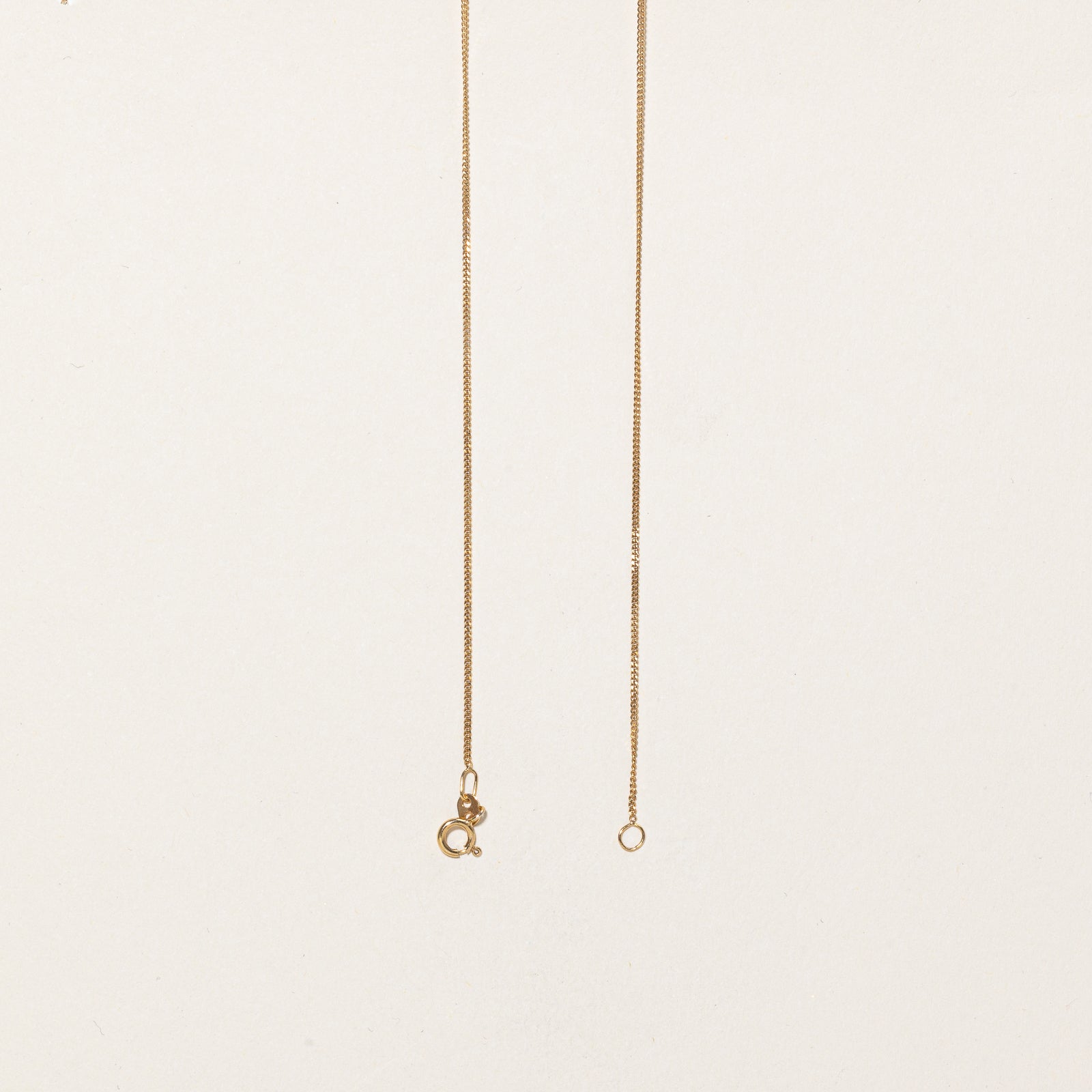 10K Yellow Gold Curb Link Chain Necklace - 0.90mm Thin Dainty Chain - 16 Inch Adjustable Length - Perfect for Layering, Gift Giving & Everyday Wear