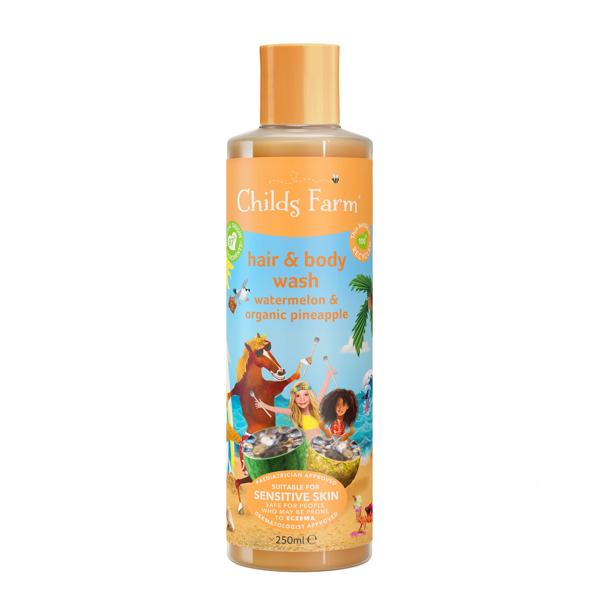 Organic Watermelon & Pineapple Hair & Body Wash for Kids by Childs Farm | Gentle Baby Shampoo & Body Wash | Perfect for Sensitive Skin & Daily Bath Time