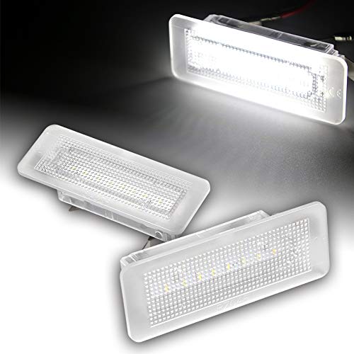 EPARTS 18 SMD LED License Plate Lights - Super Bright White LED Tag Lights for Smart Fortwo Coupe & Convertible 450 451 - Waterproof & Easy Installation - Perfect for Night Driving & Enhanced Vehicle Appearance
