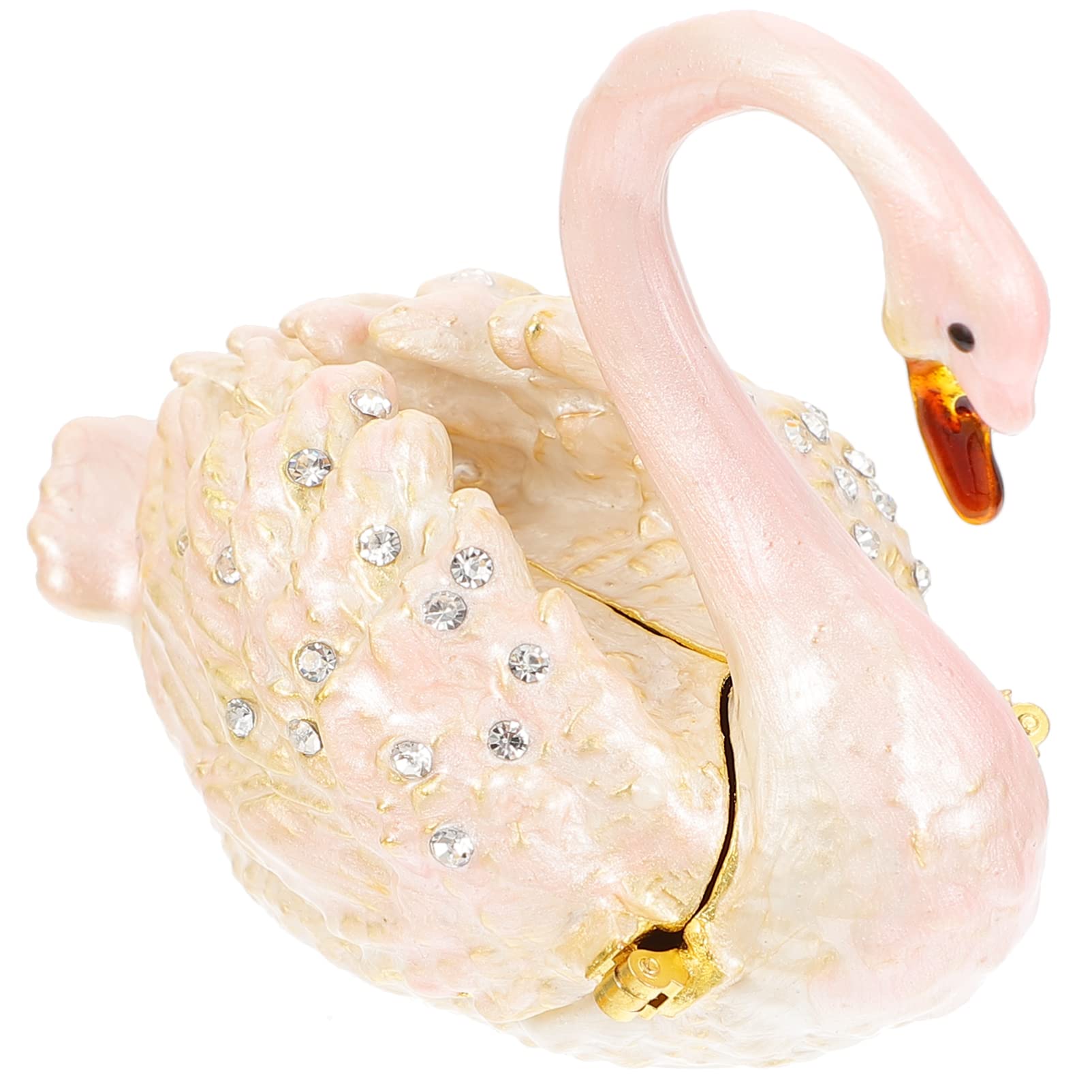 ULTNICE Elegant Swan Jewelry Box & Ring Holder - Decorative Swan Figurine Trinket Box for Rings, Necklaces & Small Keepsakes - Perfect for Home Decor, Gift Giving & Vanity Organizers