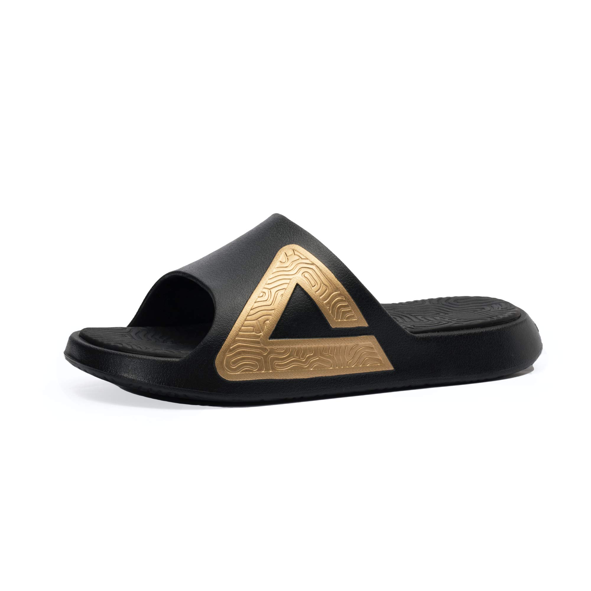 PEAK TAICHI Men's Slides - Comfortable One-Piece Slide Slippers for Indoor & Outdoor - Non-Slip Waterproof Quick-Drying Sandals - Pool, Shower, Beach, Gym, and Home Use - Stylish Bath Shoes for Men