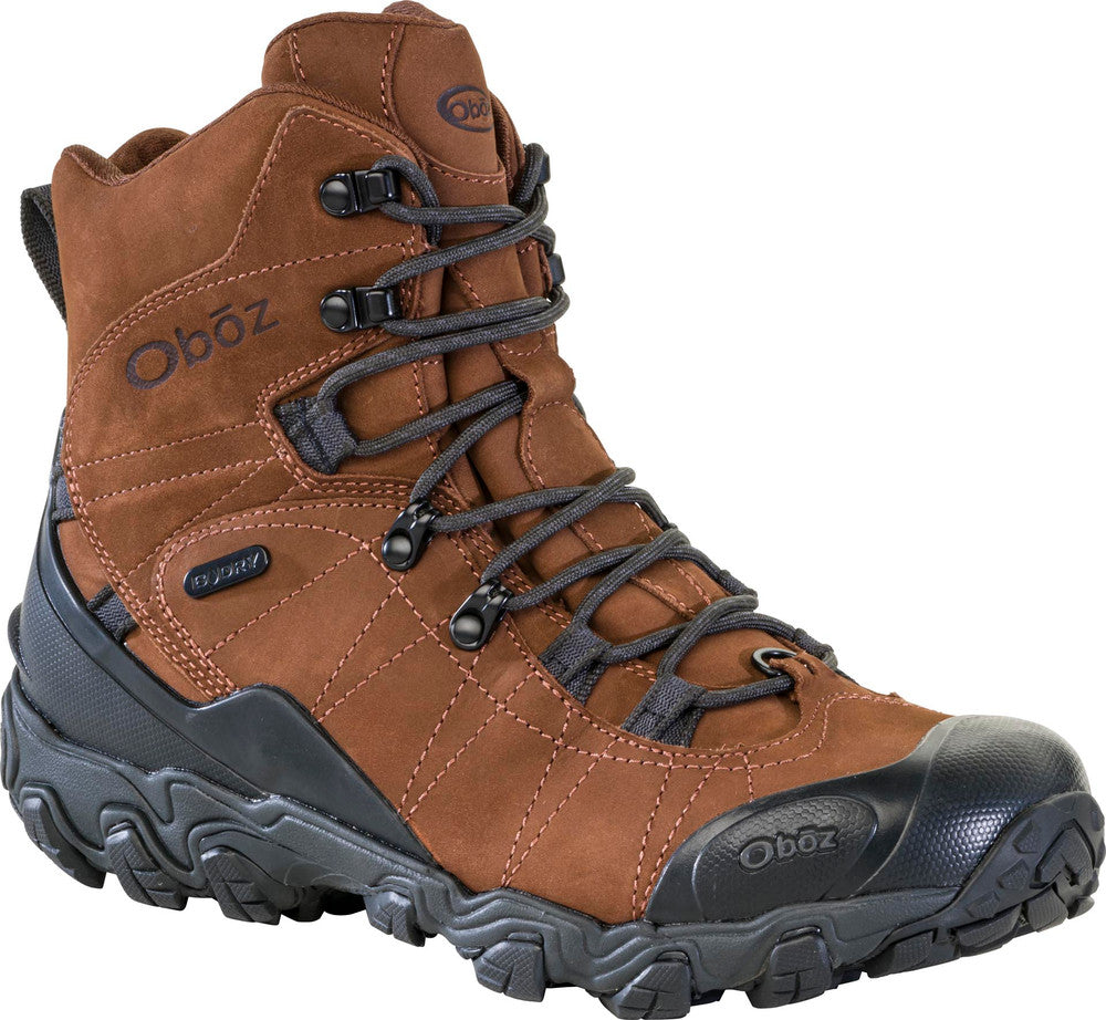 Oboz Bridger 8 Insulated BDry Waterproof Hiking Boots for Men - Winter Trekking & Outdoor Adventure Footwear