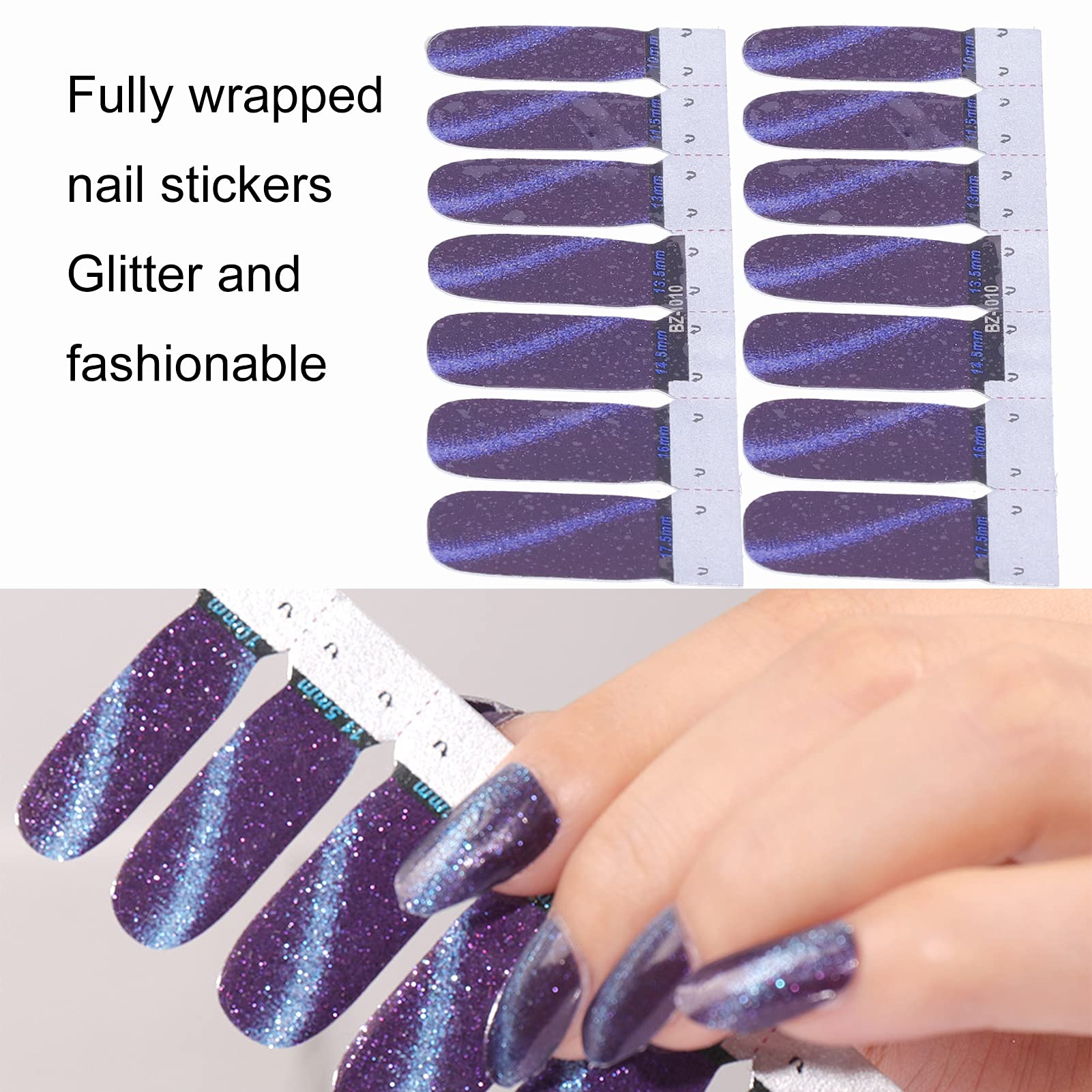 Premium Nail Polish Decals & Strips - Elegant Nail Art Designs for Salon Professionals & DIY Manicures (10-Pack) - Perfect for Bridal, Party & Special Occasion Nails
