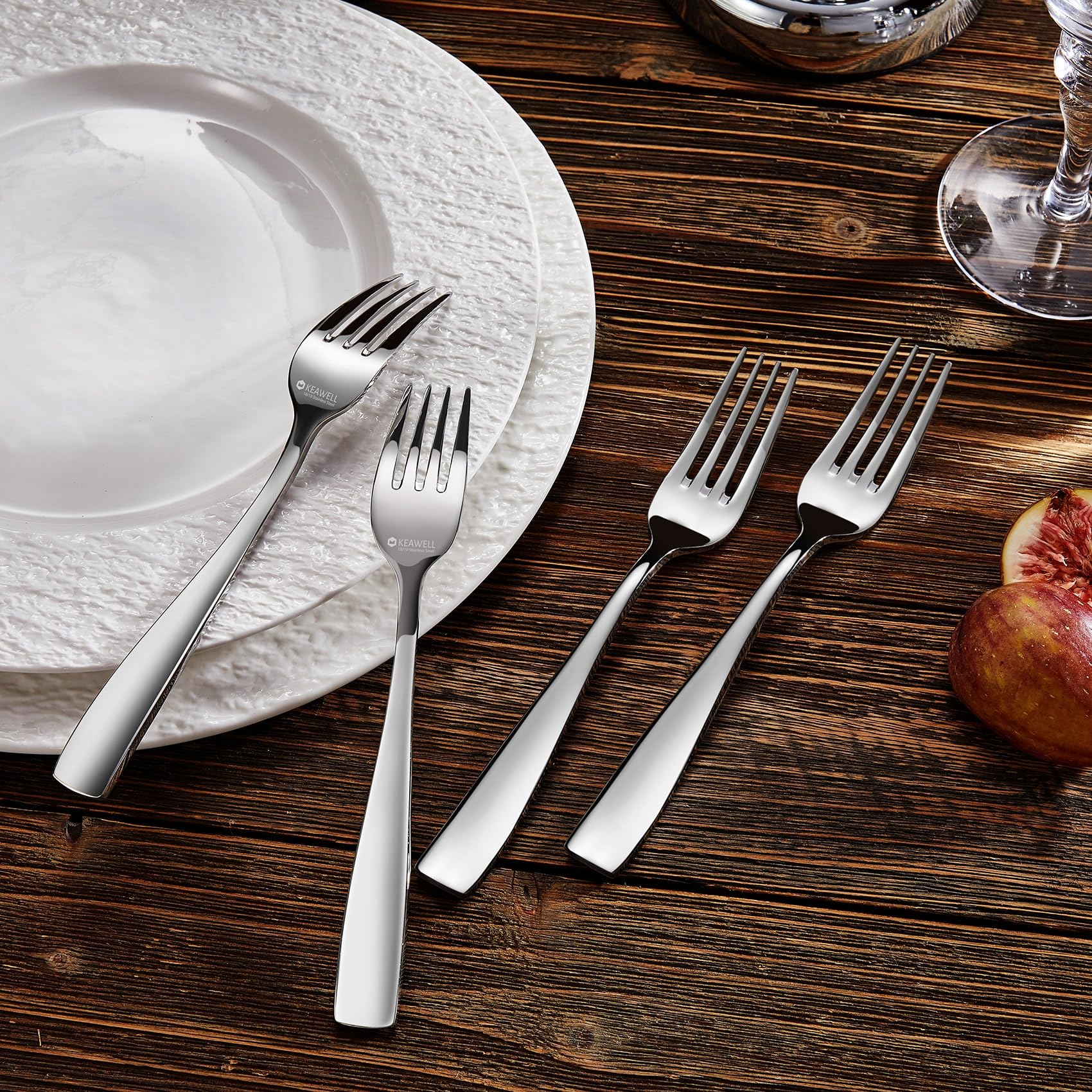 KEAWELL Premium 20/45/65-Piece Louis Silverware Set - 18/10 Stainless Steel Flatware for 4/8/12 People - Elegant Dining Utensils Set - Dishwasher Safe - Perfect for Dinner Parties, Weddings & Everyday Use (65-Piece)