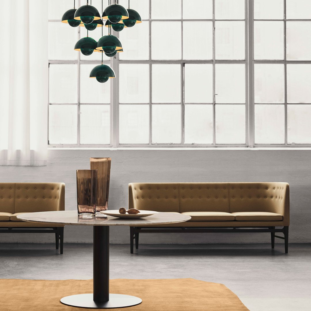 SK20 Adjustable Height Dining Table with Center Base - Perfect for Kitchen, Dining Room, and Small Space Living
