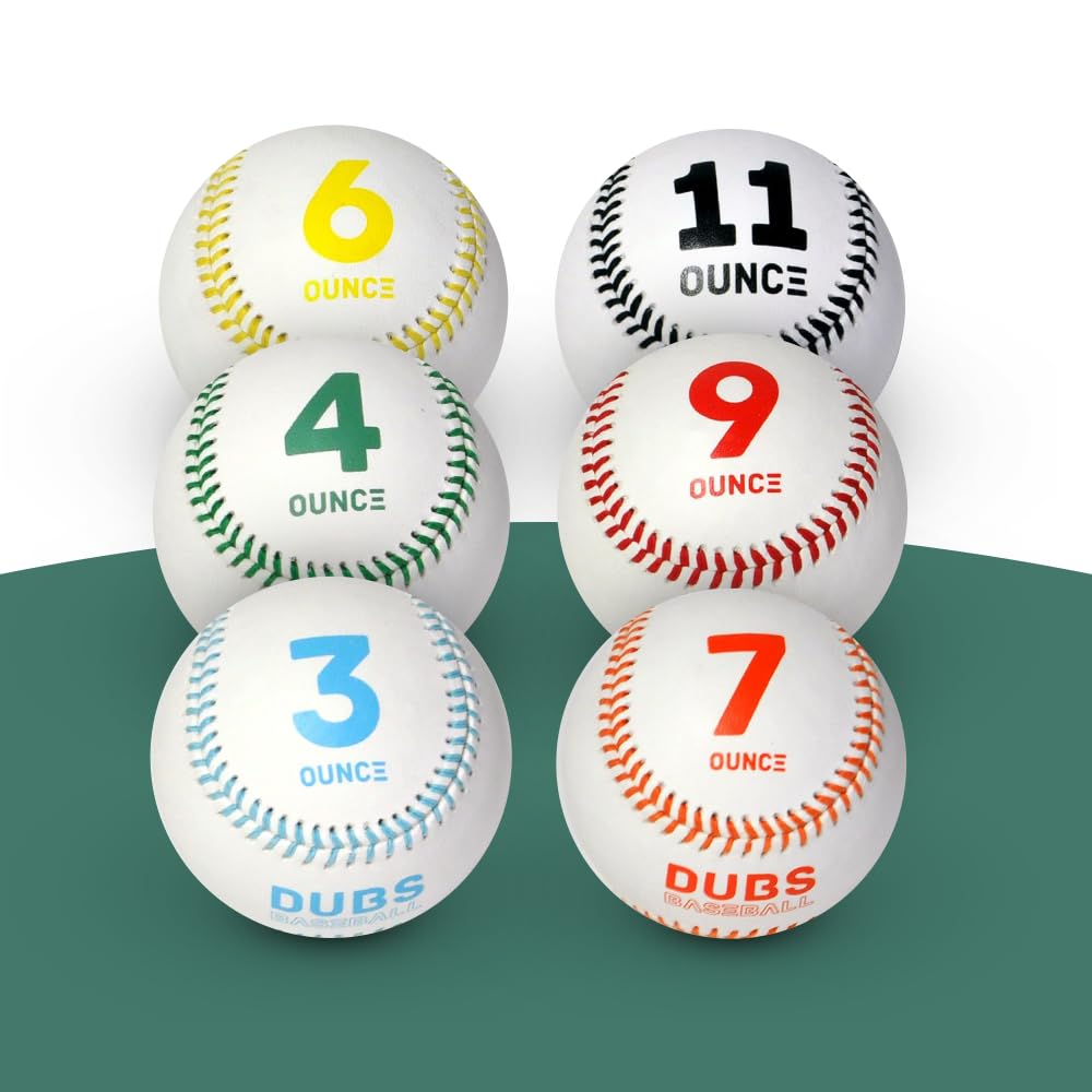 Premium Real Leather Weighted Baseballs for Training & Practice - Perfect for Pitching Drills, Batting Practice & Strength Building (Set of 3)