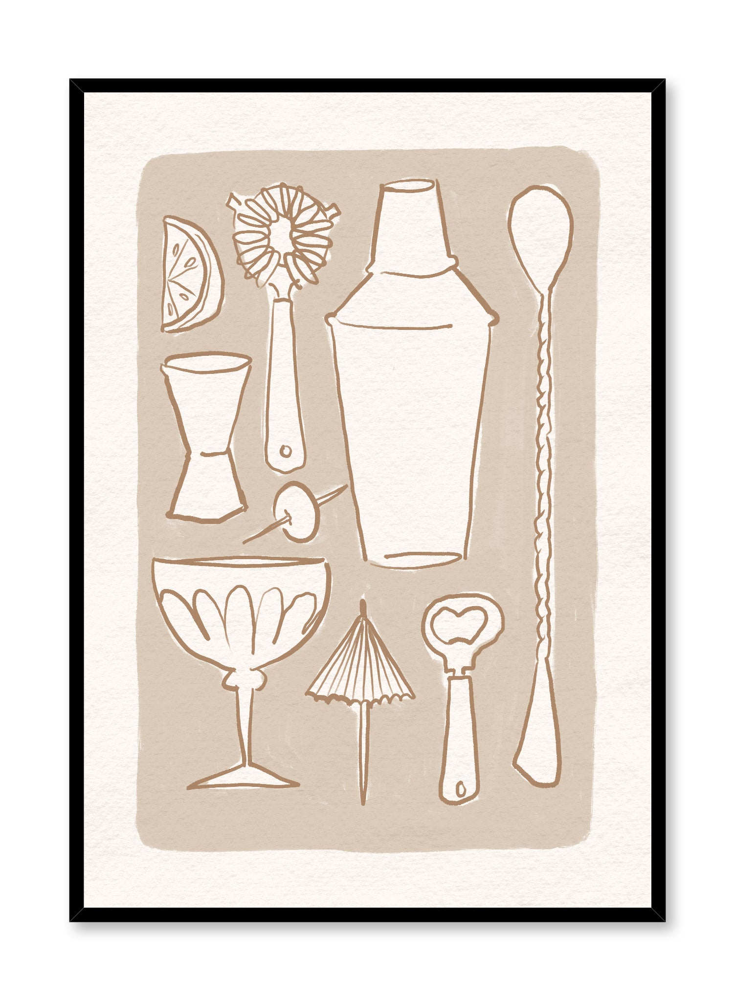 Mixologist Essentials - Professional Cocktail & Bartending Tools Poster - Perfect for Home Bars, Cocktail Parties & Bartender Training