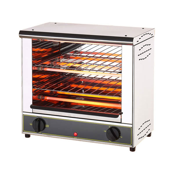 Equipex BAR200/1 Commercial Double Deck Electric Toaster Oven & Cheese Melter - 18