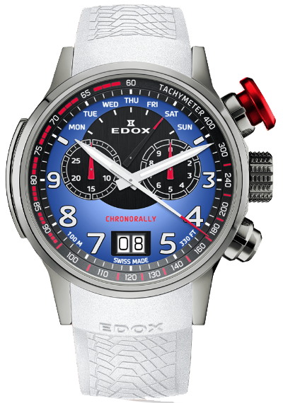 Edox Chronorally Chronograph Limited Edition 38001 TINR BUDN - Swiss Luxury Men's Watch for Racing Enthusiasts - Perfect for Motorsport Events & Formal Occasions