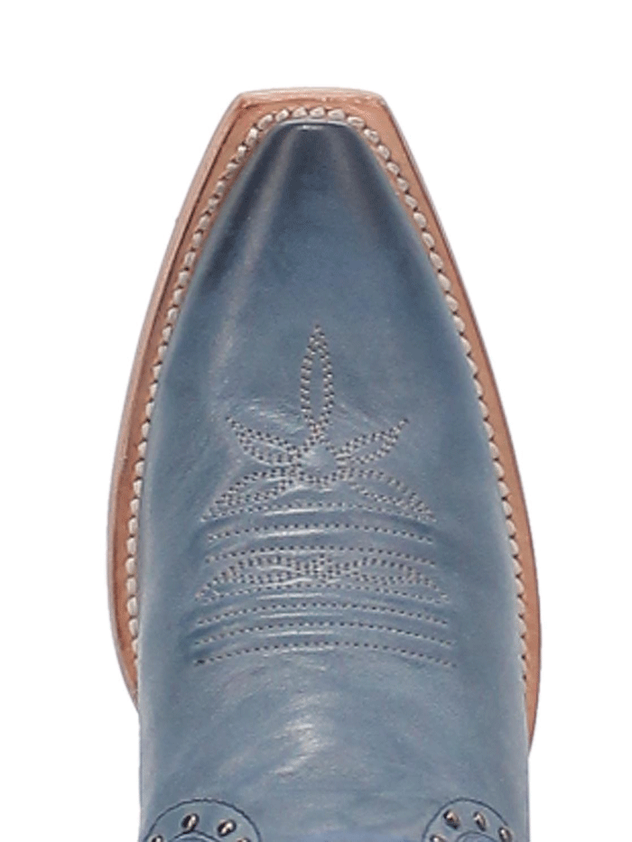 Dan Post DP4277 Women's Donnah Leather Boots in Blue - Stylish & Comfortable Cowboy Boots for Western Fashion, Riding & Outdoor Activities
