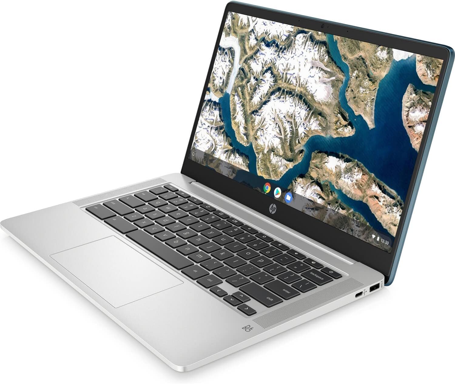 HP Chromebook 14a-na0062tg 14-inch HD Laptop - Intel Pentium Silver N5030, 4GB RAM, 128GB eMMC, Chrome OS - WiFi, Bluetooth, Webcam - Forest Teal (Renewed) | Perfect for Remote Work, Online Learning & Web Browsing