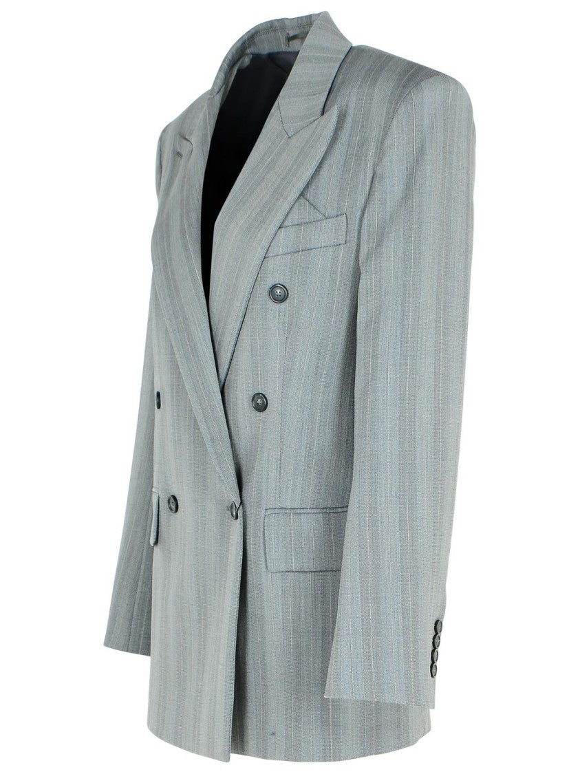 Stylish Merlot Grey Virgin Wool Blend Blazer for Men & Women | Premium Business & Formal Wear | Perfect for Office, Weddings & Special Occasions