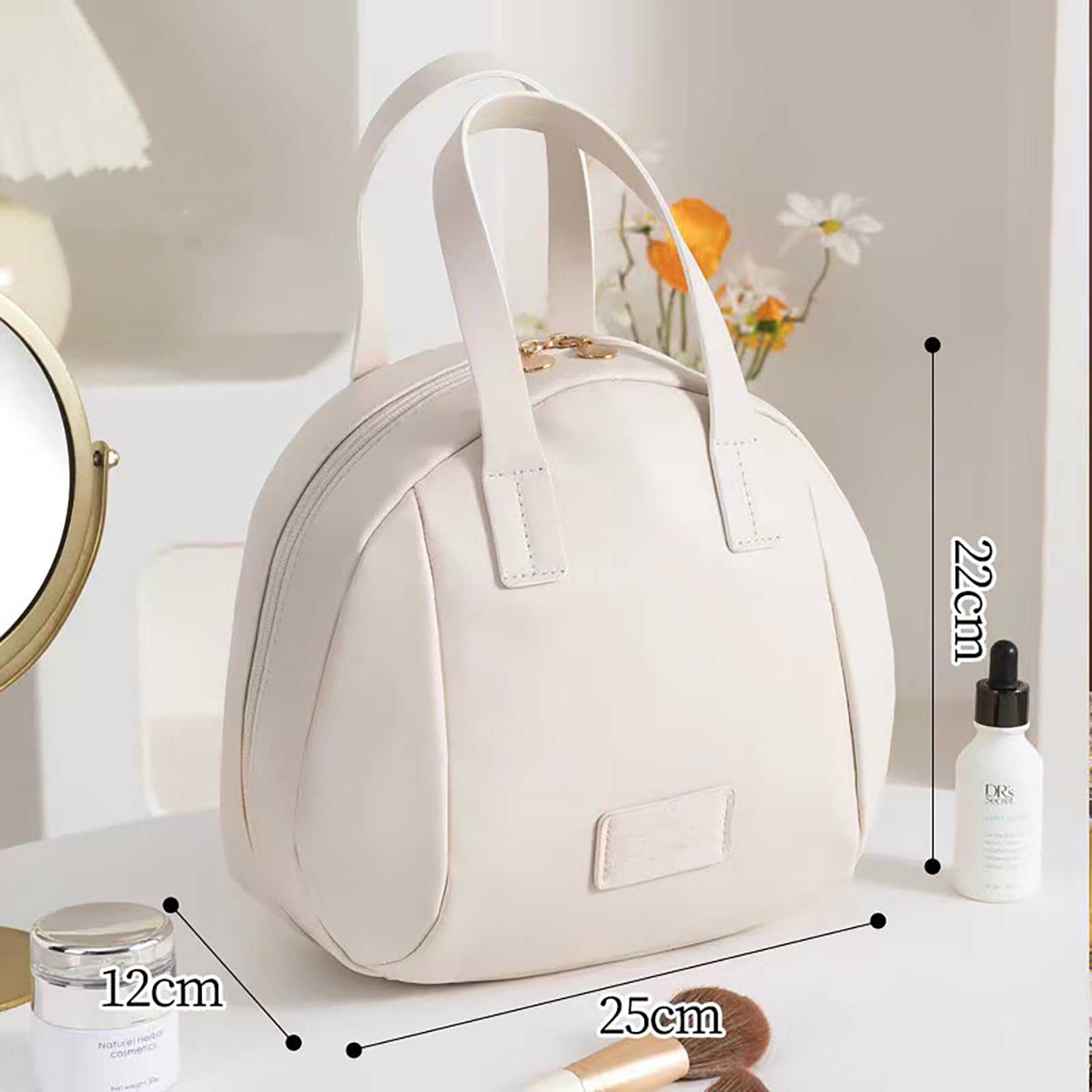 Multi-Layer Shell-Shaped Cosmetic Bag for Women - Large Capacity Makeup Organizer with Compartments, Waterproof Travel Toiletry Bag - Perfect for Travel, Gym, and Daily Makeup Storage
