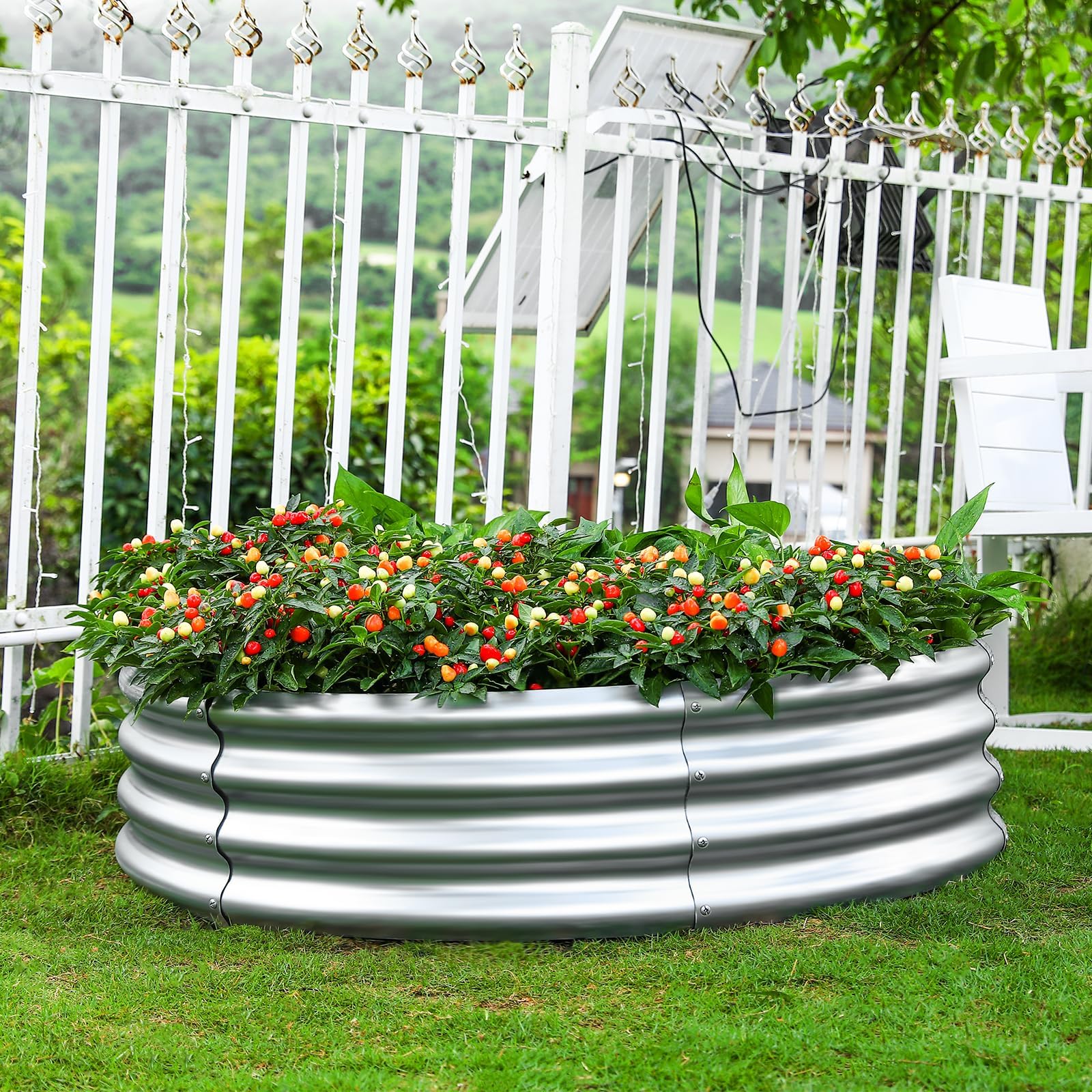 Galvanized Raised Garden Bed Kit - 2 Pack 4x4x1ft Outdoor Planter Box for Vegetables, Herbs & Flowers | Durable Metal Garden Beds for Backyard, Patio & Urban Gardening | Easy Assembly & Rust-Proof Design