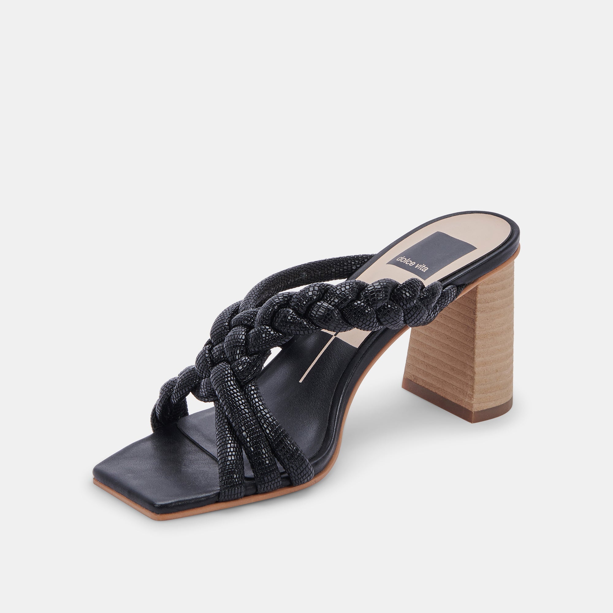 PIPIN Black Embossed Leather Heels for Women - Stylish High Heels for Parties, Weddings & Evening Events | Comfortable & Fashionable Women's Dress Shoes