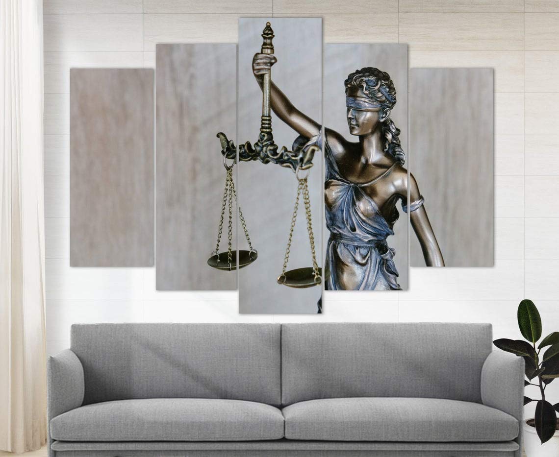 Femida Canvas Wall Art Print - Lawyer & Attorney Office Decor, Judge Gift, Law Justice Poster for Home & Office - Perfect for Legal Professionals, Courtrooms & Law School Graduation Gifts