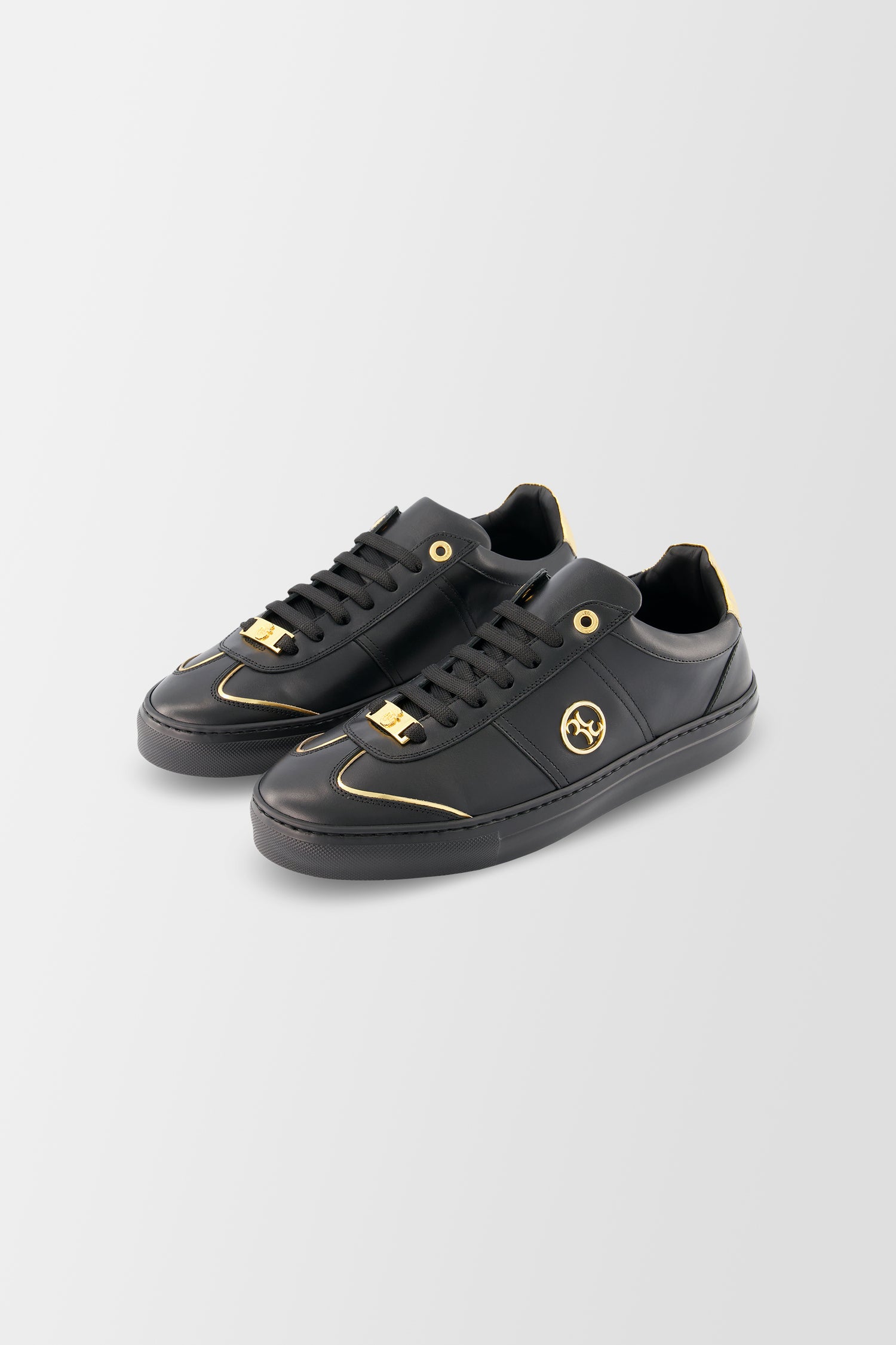 Billionaire Black and Gold Sneakers for Men - Luxury High-Top Fashion Shoes for Casual Wear, Street Style & Night Out