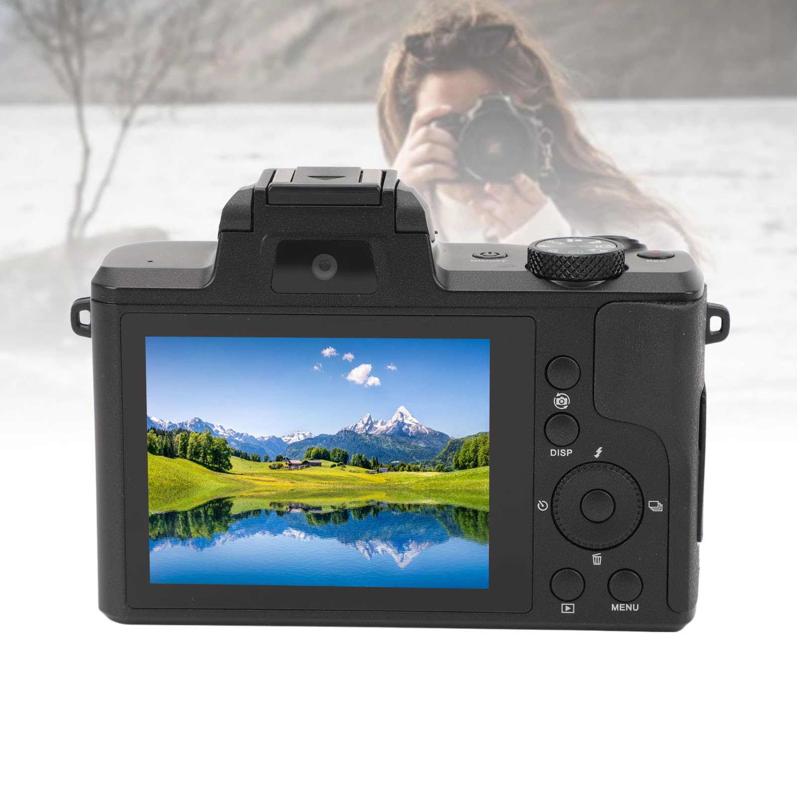 5K 64MP Vlogging Camera with 5X Zoom & Stabilization - Perfect for Travel & YouTube Videos