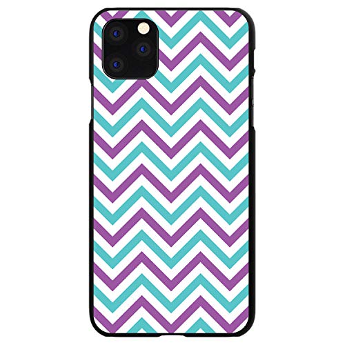 Purple Teal Chevron Stripes On Black Case