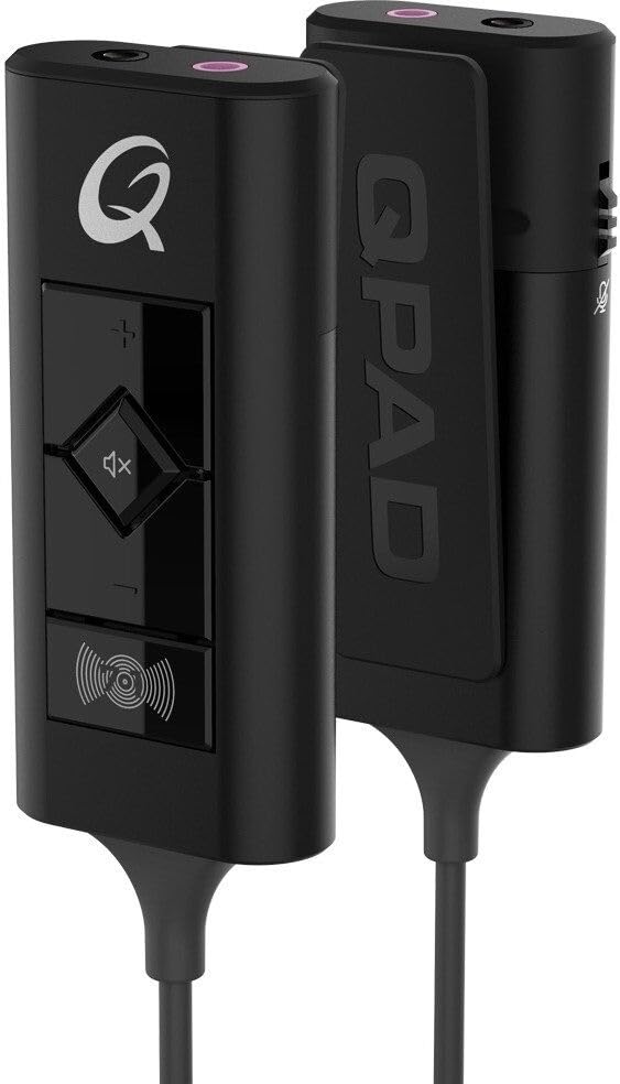 Qpad QH-95 Pro Gaming Headset for PC, PS4, Nintendo Switch, Xbox One & Mobile Devices - 53mm Stereo & 7.1 Surround Sound with USB Sound Card (Black) - Perfect for Competitive Gaming, Streaming & Online Meetings