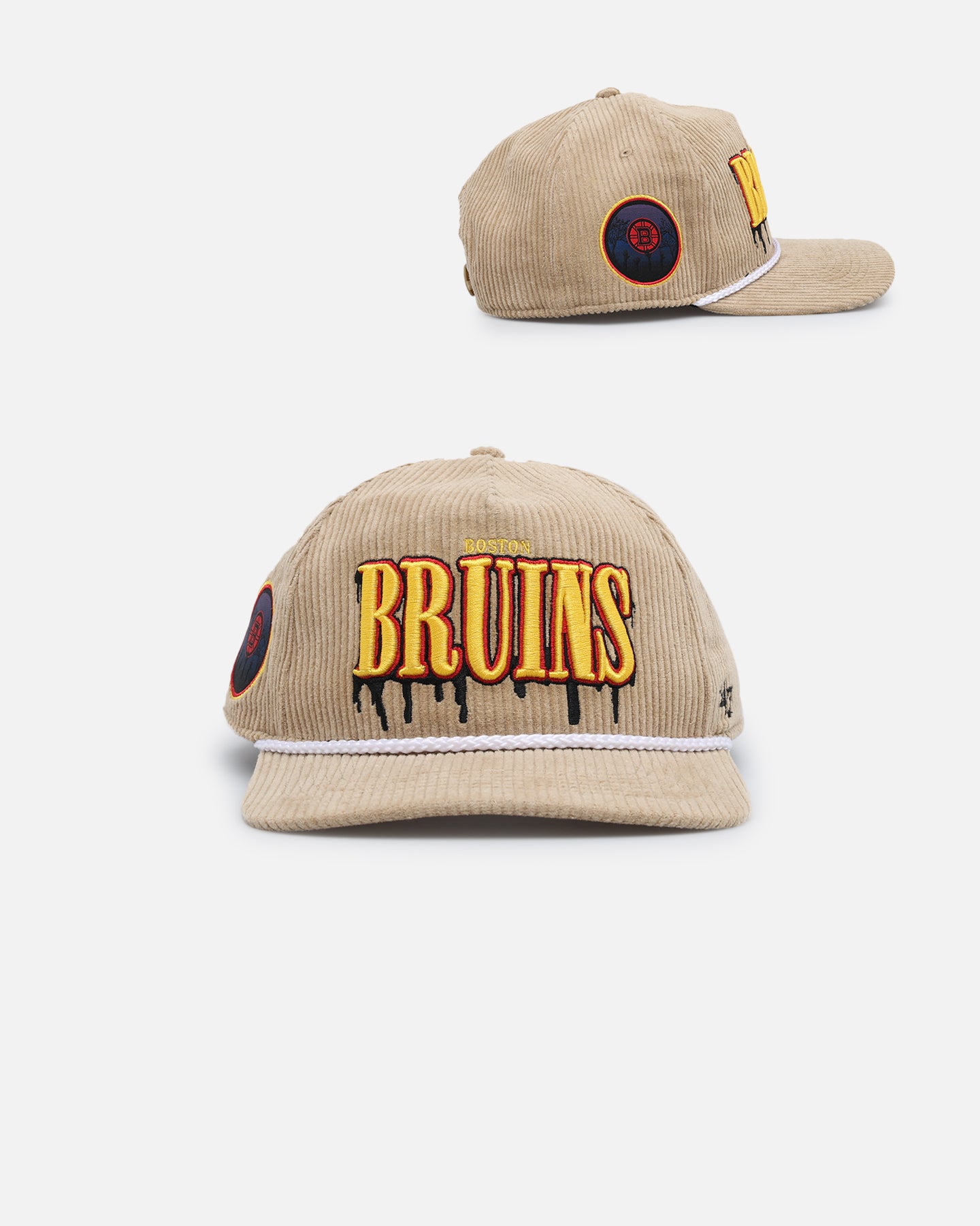 47 Brand Boston Bruins Slasher 47 Hitch Snapback Khaki Hat - Adjustable Baseball Cap for Men & Women - Perfect for Sports Fans, Casual Wear & Outdoor Activities
