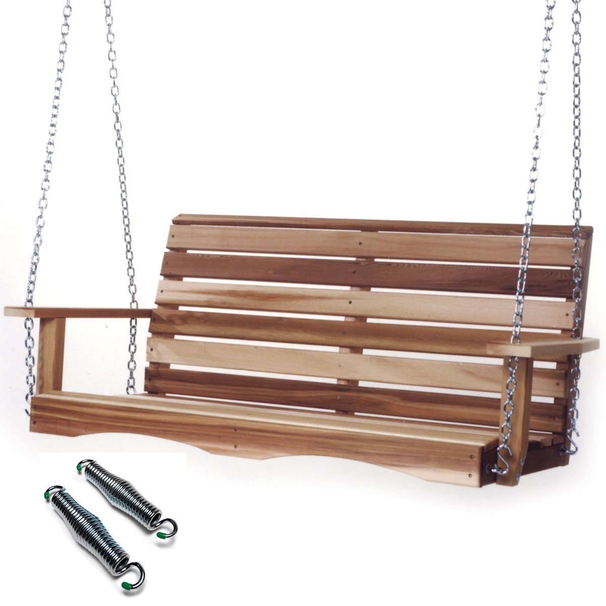 Premium 4 ft. Red Cedar Porch Swing - All Things Cedar Duncan Series | Outdoor Patio, Garden, Backyard Relaxation & Decoration