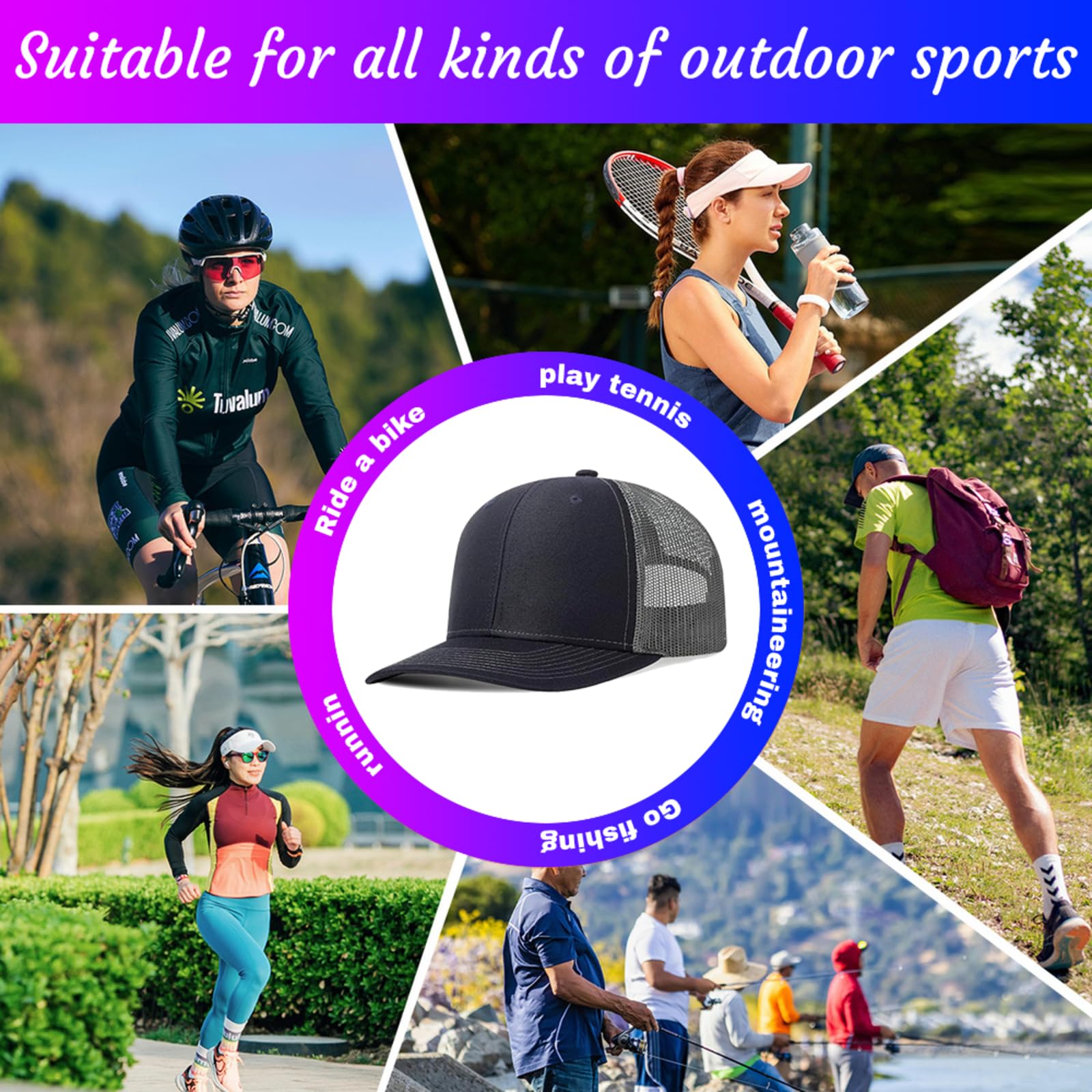 Custom Trucker Hats for Men & Women - Bulk Personalized Baseball Caps with Logo/Text/Photo - Design Your Own Promotional, Team or Fashion Hat for Events, Sports & Outdoor Activities