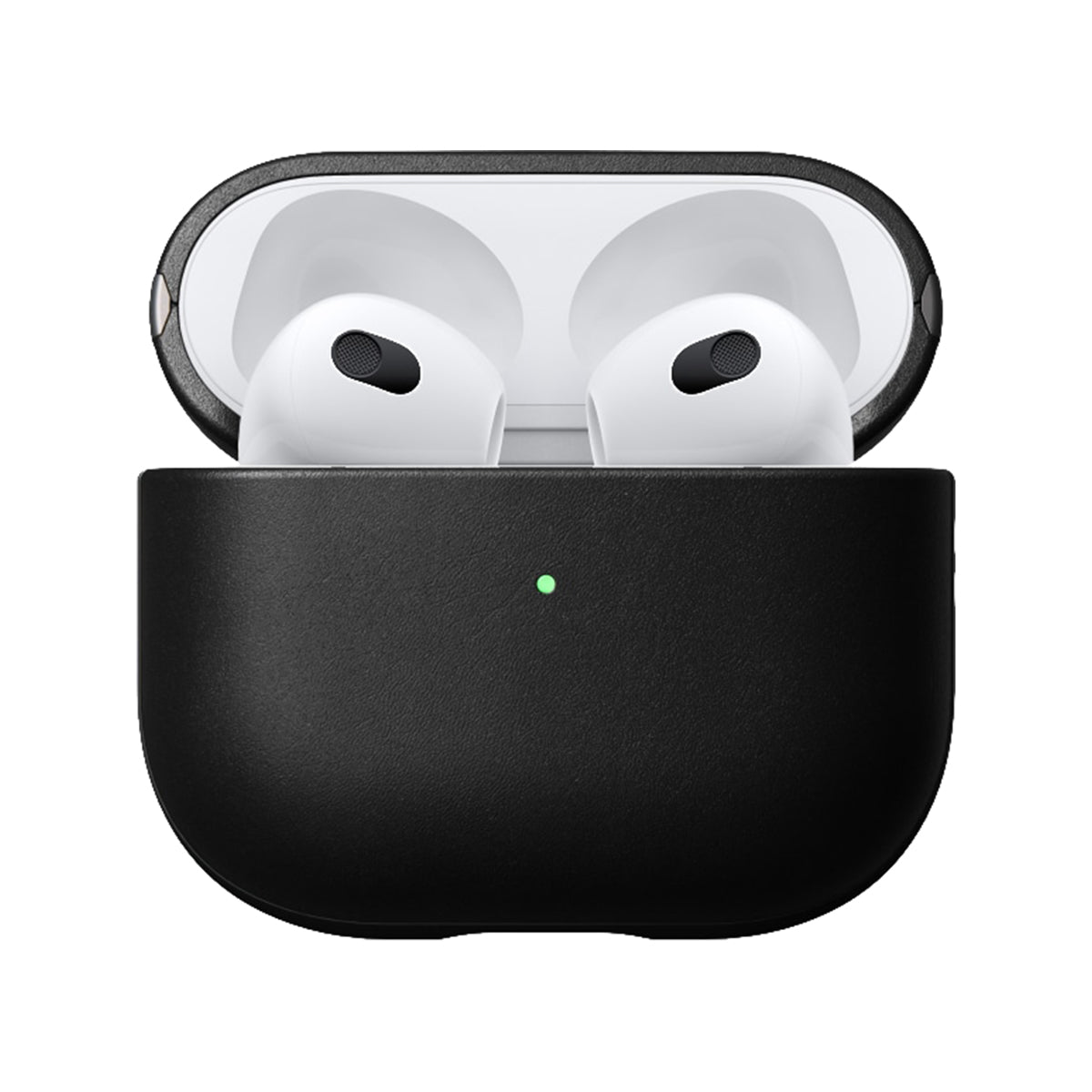 Premium NOMAD Modern Leather Case for Apple AirPods 3rd Gen - Black Horween Leather - Protective & Stylish Cover for Travel, Work & Everyday Use
