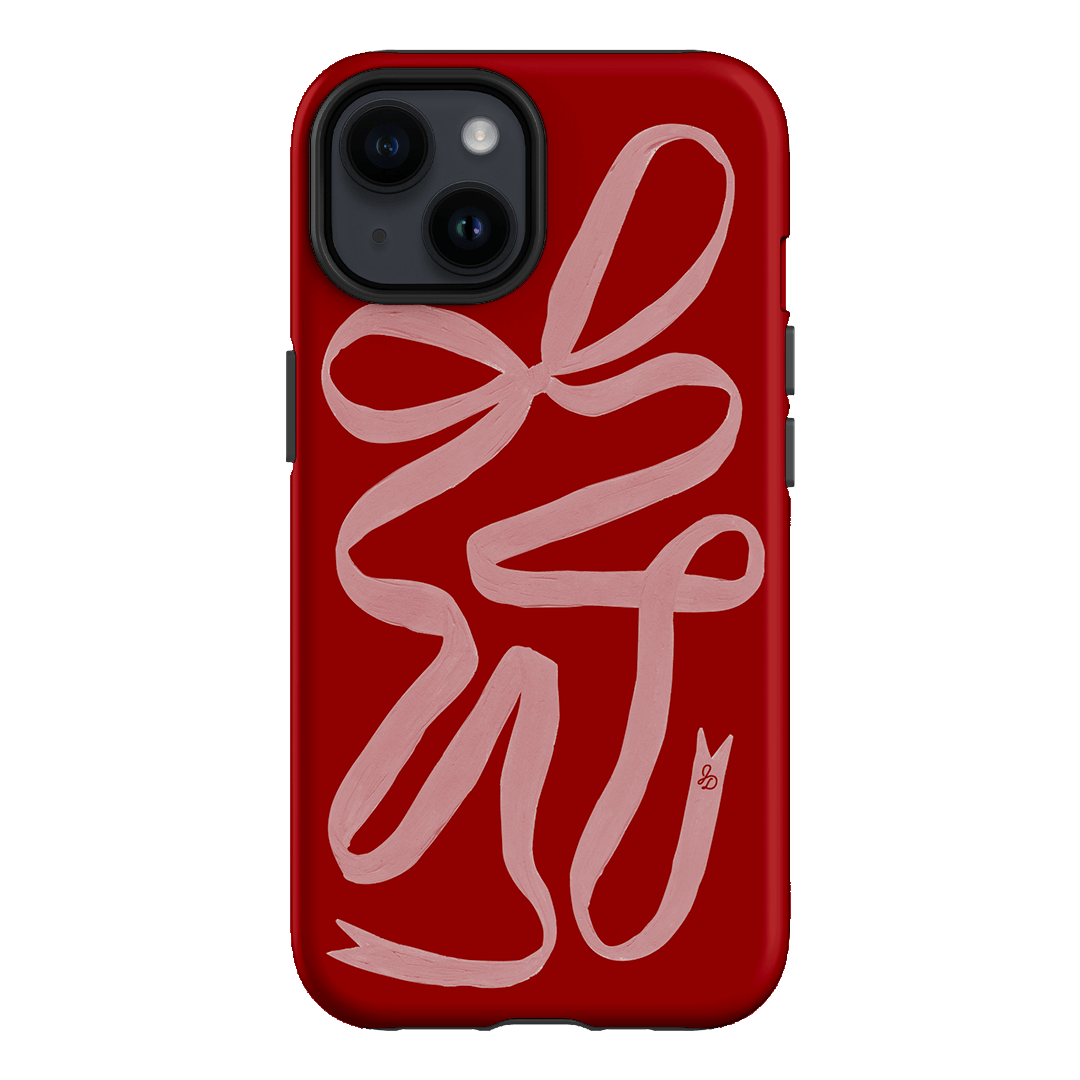 Cupid's Bow Ribbon Phone Case for iPhone & Samsung - Elegant Valentine's Day Gift for Her, Romantic Couple Accessory | Perfect for Dating, Anniversaries & Special Occasions