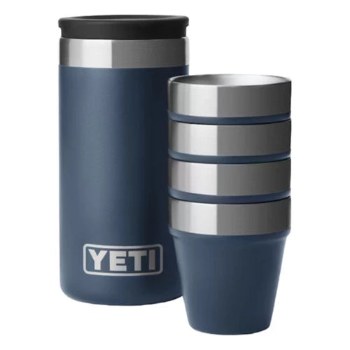 YETI Insulated Shot Glasses Set with Protective Case - Navy Blue - Perfect for Whiskey, Tequila & Cocktail Parties, Camping & Outdoor Adventures