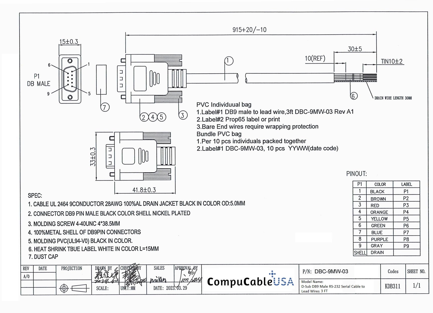 9 Pin RS232 Serial Cable Male to Female - 3/5/10/15/25/35 Feet - High Speed Data Transfer for Industrial Equipment, POS Systems & Computer Peripherals - Perfect for Factory Automation, Retail Checkout & Office Use