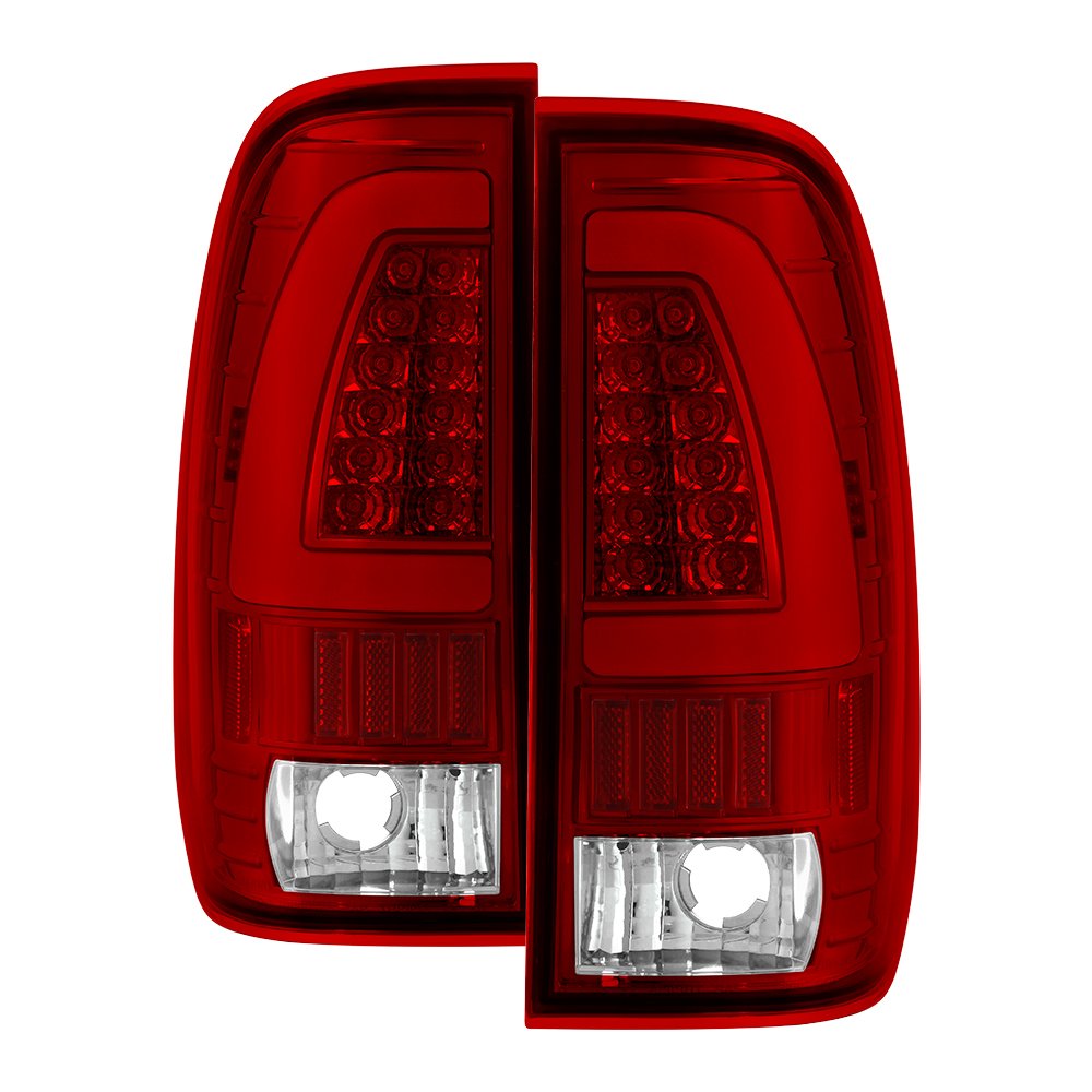 Xtune LED Tail Lights for Cars - ALT-ON-FF15097-LBLED-RC - Bright Red LED Brake Lights with Smoke Lens - Universal Fit for Most Vehicles - Perfect for Night Driving & Enhanced Safety