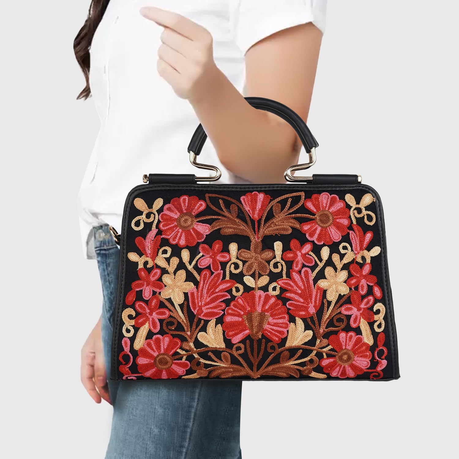 EVEDA Stylish Synthetic Leather Shoulder Crossbody Hobo Handbag for Women - Perfect for Work, Travel, and Everyday Use
