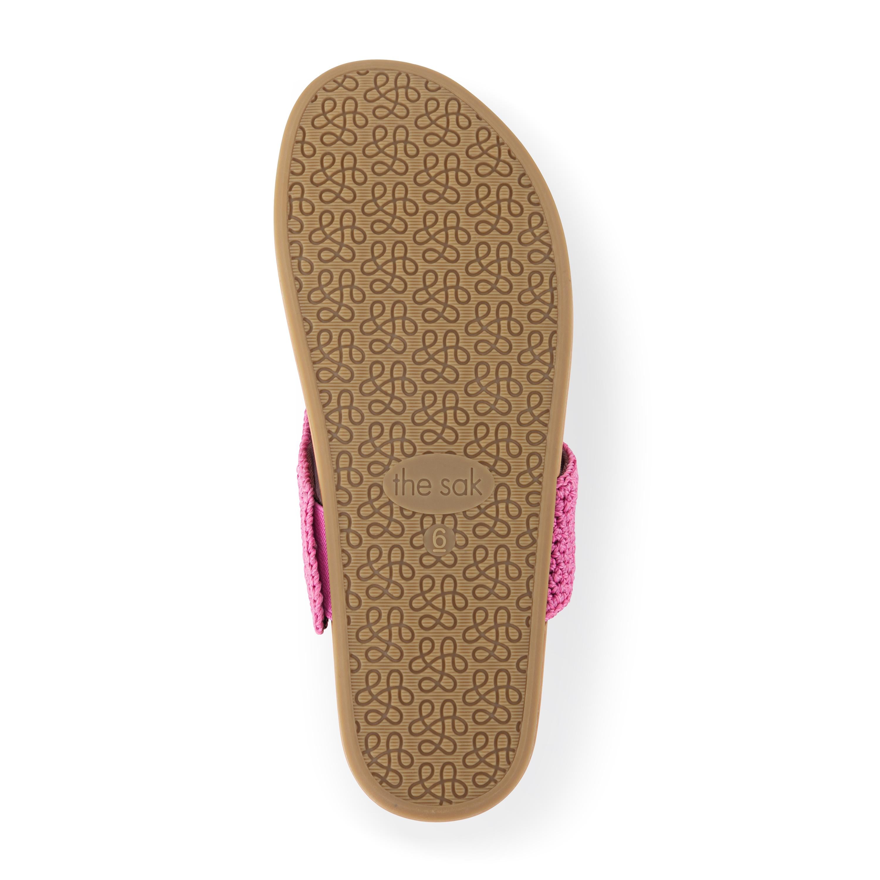 Everly Hand Crochet Sandals - Pink Cherry Design Women's Summer Beach Shoes for Casual Outings & Vacation Wear