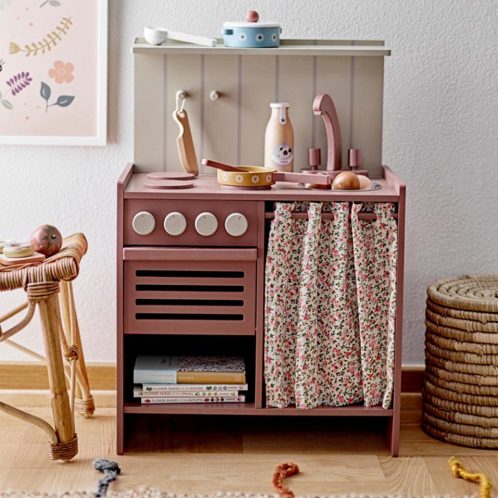 BLOOMINGVILLE Kids Pippi Mini Kitchen Stove - Pretend Play Toy for Toddlers & Children - Perfect for Imaginative Cooking Games & Role Play Activities in Playroom or Daycare
