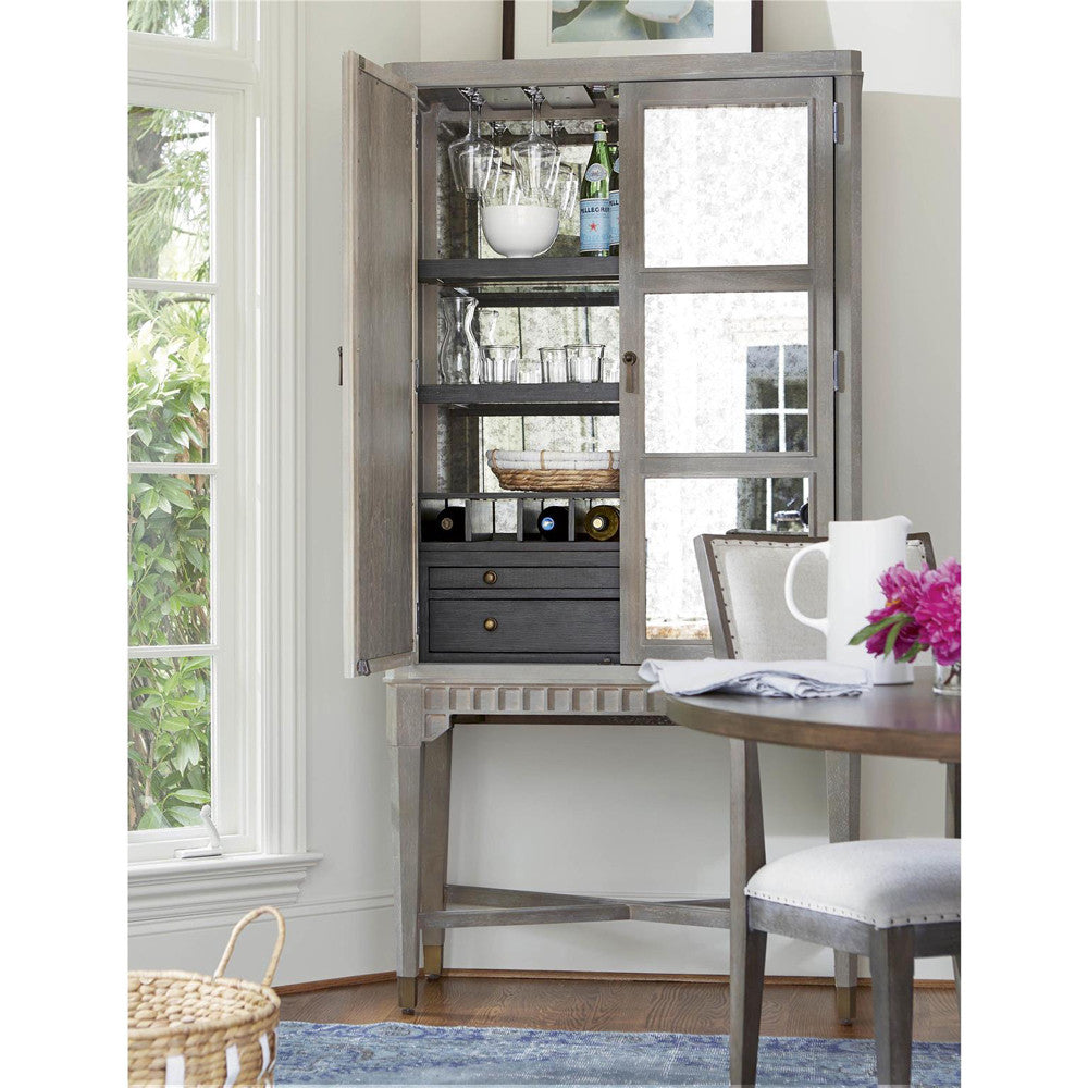 Universal Bar Cabinet with Glass Doors - Modern Home Bar Storage for Wine, Liquor & Glassware - Perfect for Living Room, Dining Room or Man Cave