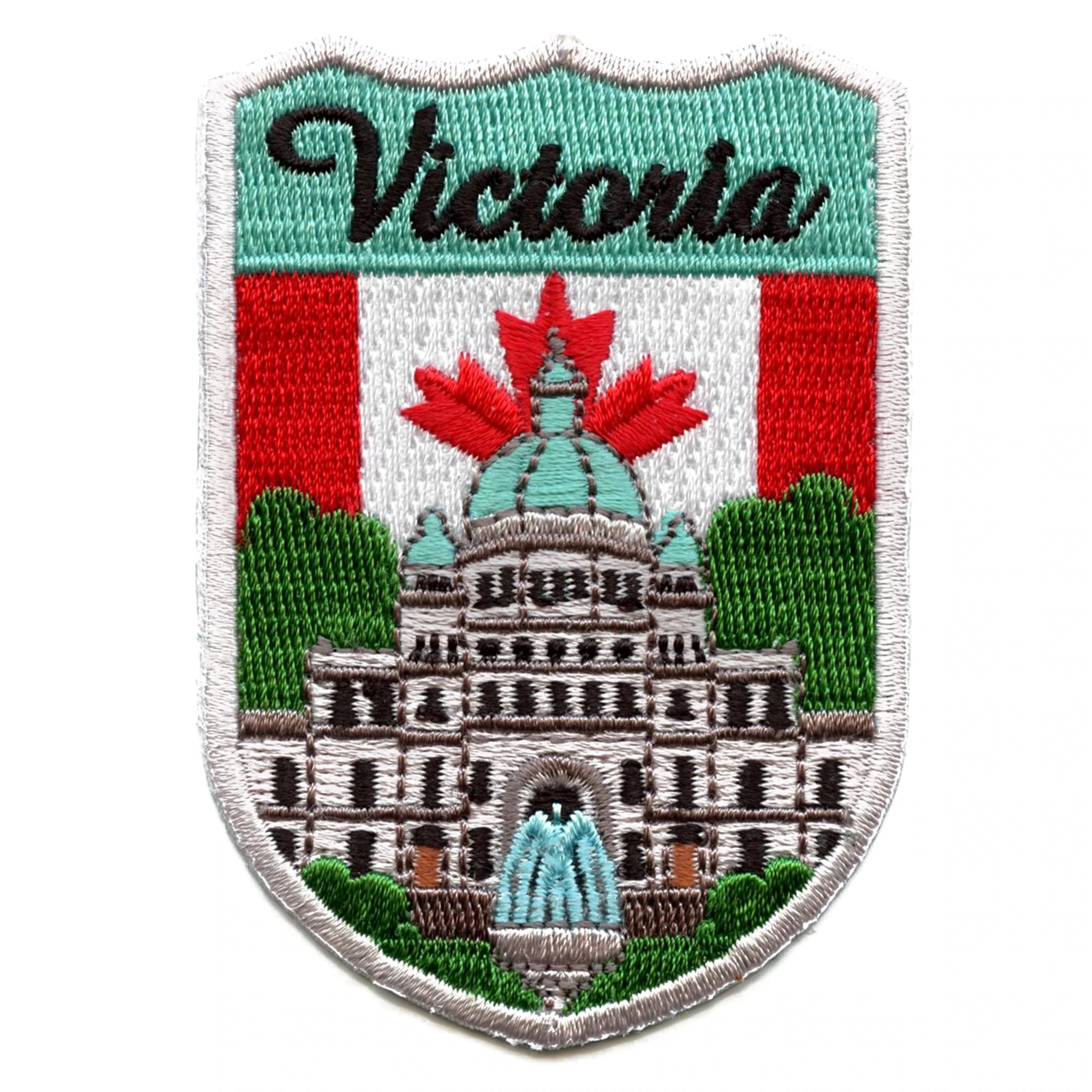 Canada Shield Patch Victoria Embroidered Iron On - Patriotic Emblem for Jackets, Hats & Bags - Perfect for DIY Crafts & Canadian Pride Accessories