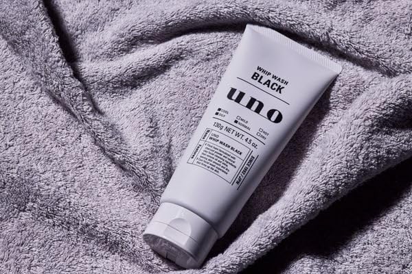 UNO WHIP WASH Black Facial Cleanser for Men - Deep Cleansing Foam Wash (4.5 oz, Pack of 2) | Oil Control & Pore Minimizer | Perfect for Daily Skincare & Travel