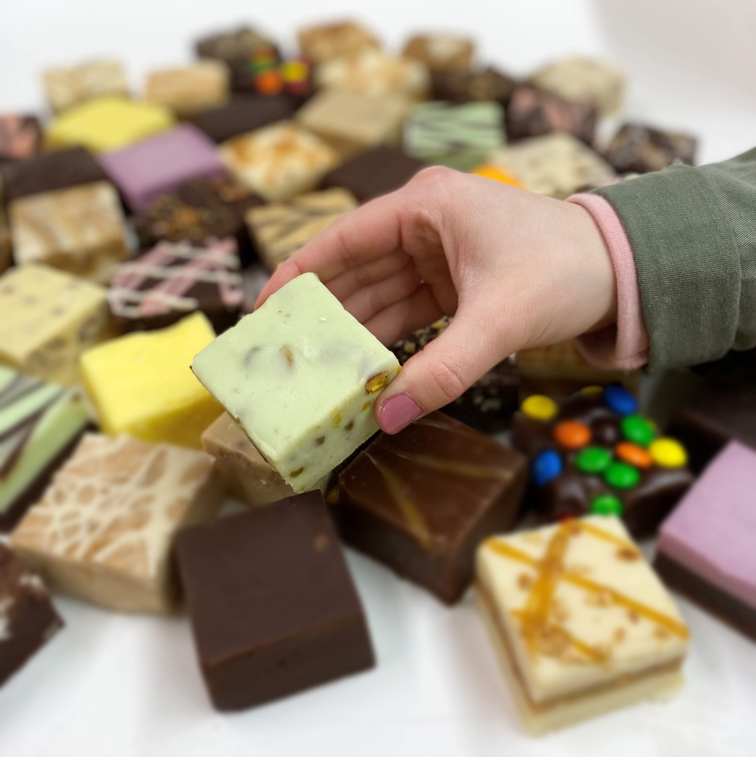 Valley Fudge Pistachio Nut Artisan Gourmet Candy - Fresh Homemade Fudge with Real Butter - 8oz Half Pound Package - Perfect for Gifts, Parties & Holiday Treats