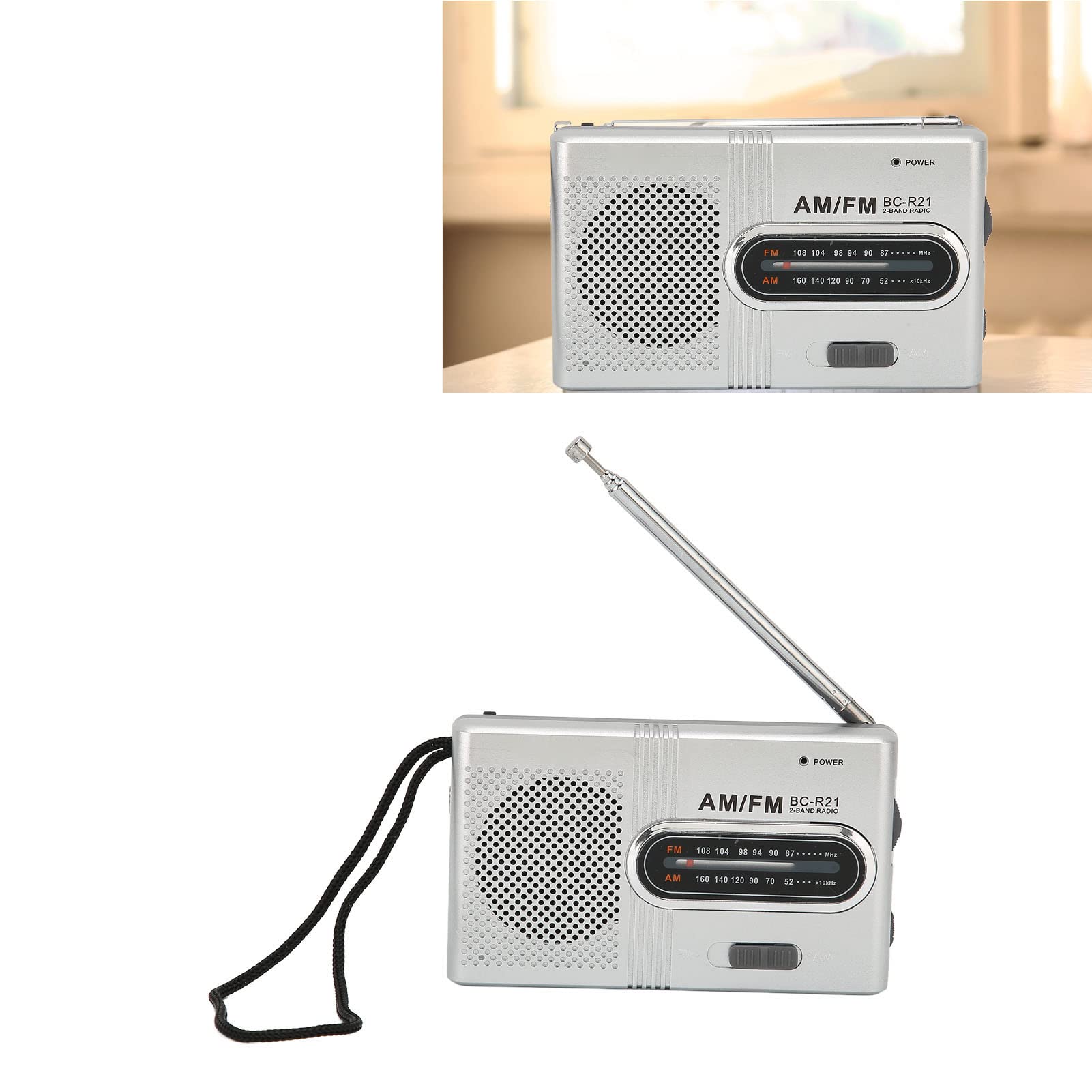 Portable AM FM Radio with Earphone Jack - Battery Operated Pocket Transistor Walkman for Home, Travel, Camping & Emergency Use | Compact Personal Radio for Indoor & Outdoor Activities