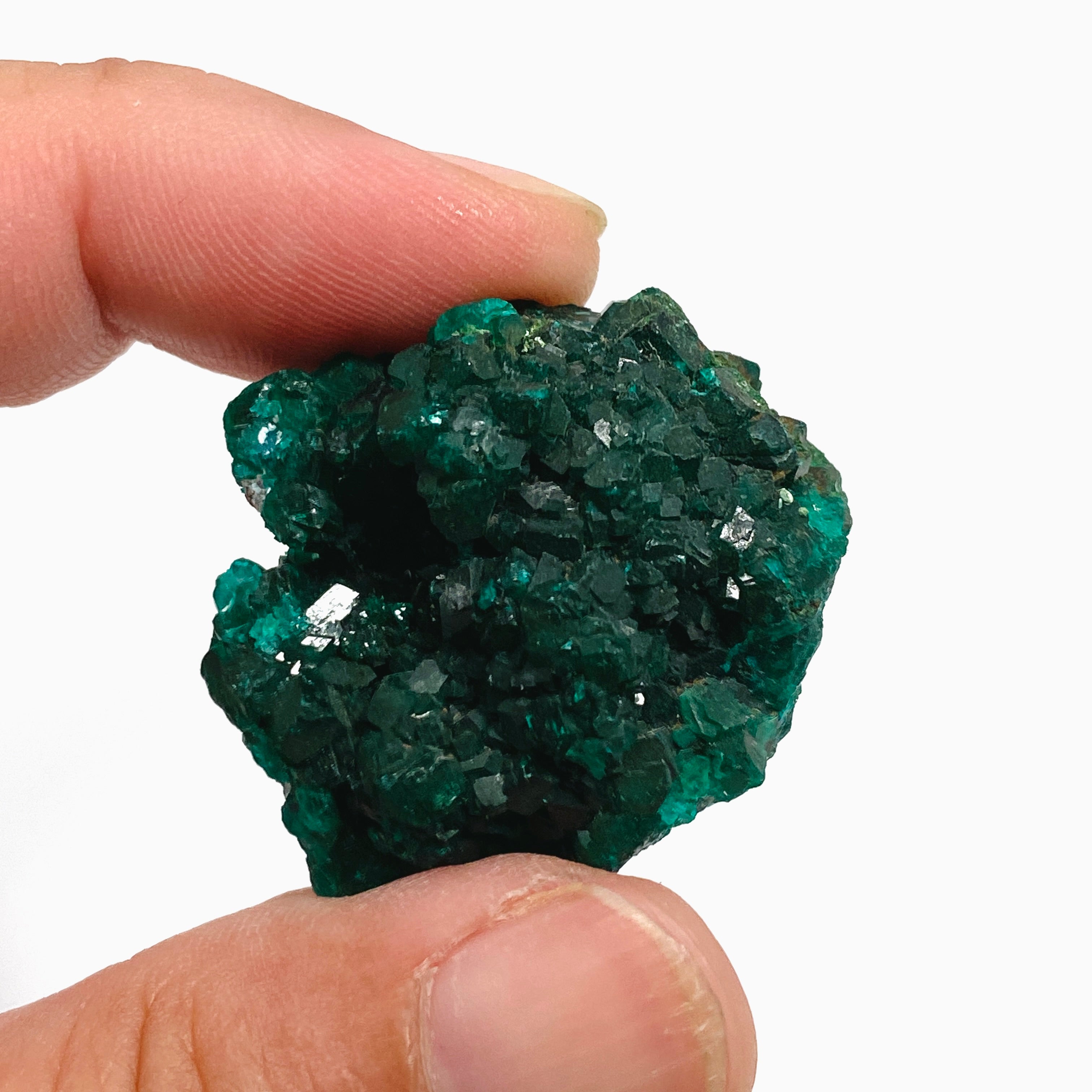 Natural Dioptase Crystal Specimen - DIOPS 03 | Rare Green Mineral Collection for Display, Healing & Meditation | Perfect for Gemstone Enthusiasts & Home Decor